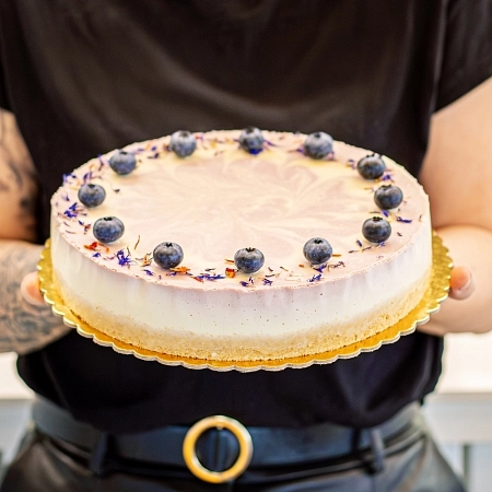 Borůvkový cheesecake